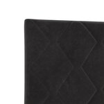 vidaXL Tête de Lit Design Blocs de Diamants Noire 160 cm Velours