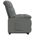 vidaXL Fauteuil inclinable Gris foncé Tissu