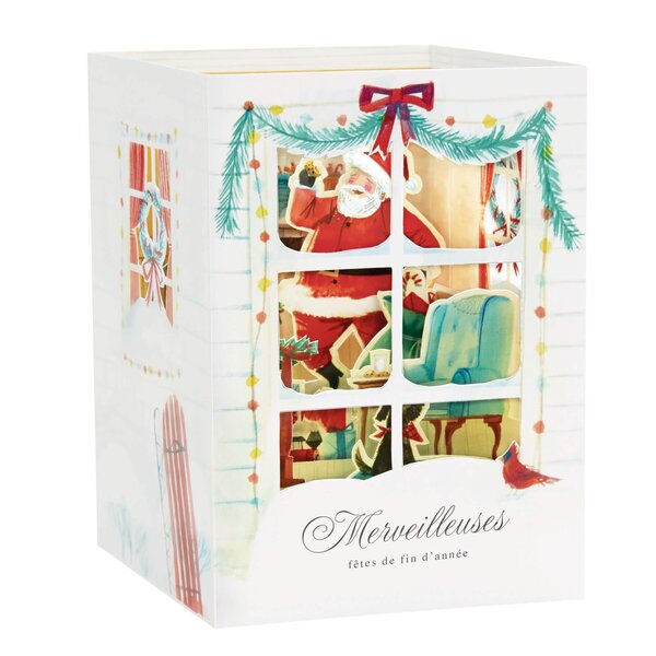 Carte de voeux noël pop up 3d - distribution de ca - draeger paris