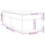 vidaXL Sommier à lattes de lit avec matelas Noir 90x200 cm Tissu