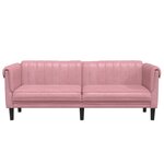 vidaXL Canapé à 3 places rose velours