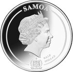 Pièce de monnaie en cupronickel 50 cents g 31.1 (1 oz) millésime 2022 harry potter samoa cu-ni knight bus