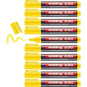 Marqueur Permanent 330 Jaune Pointe Biseautée 1-5 mm x 10 EDDING