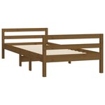vidaXL Cadre de lit Marron miel 90x200 cm Bois de pin massif