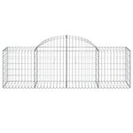 vidaXL Paniers à gabions arqués 5 Pièces 200x50x60/80 cm Fer galvanisé