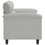 vidaXL Canapé à 2 places Gris clair 140 cm Tissu microfibre