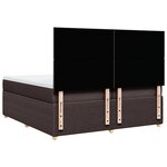 vidaXL Sommier à lattes de lit avec matelas Marron foncé 200x200 cm