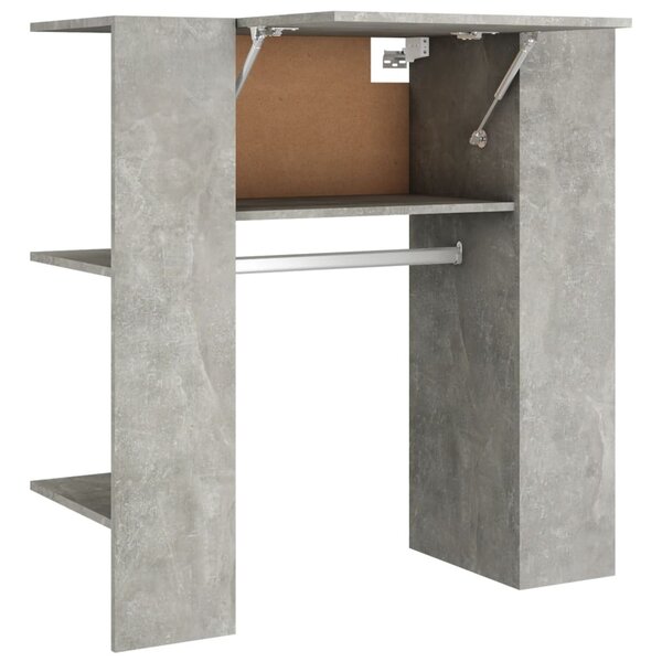 vidaXL Armoire de couloir Gris béton 97 5x37x99 cm Bois d'ingénierie