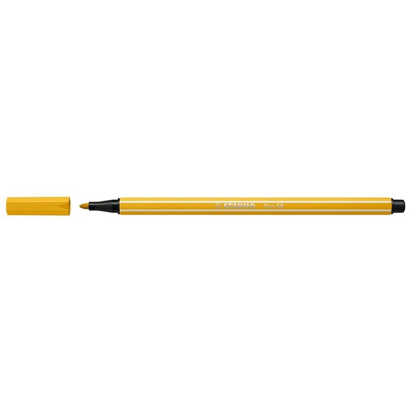 Stylo feutre dessin pen 68  jaune curry stabilo