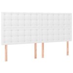 vidaXL Sommier à lattes de lit avec matelas Blanc 180x200cm Similicuir