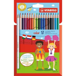 Etui de 18 crayons de couleur color assortis x 6 stabilo