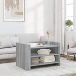 vidaXL Table basse sonoma gris 80x50x50 cm bois d'ingénierie