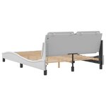 vidaXL Cadre de lit avec lumières LED blanc 140x190 cm similicuir
