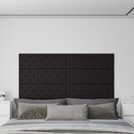 vidaXL Panneaux muraux 12 Pièces Noir 90x30 cm Similicuir 3 24 m²