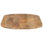 vidaXL Dessus de table 100x40x2 5 cm ovale bois massif de manguier