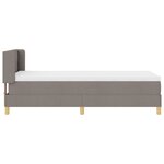 vidaXL Lit avec sommier et matelas Taupe 100x200 cm Tissu