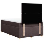 vidaXL Sommier à lattes de lit avec matelas Marron foncé 120x200 cm