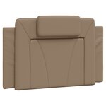 vidaXL Cadre de lit avec tête de lit Cappuccino 90x200 cm Similicuir