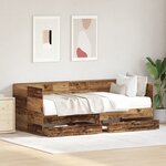 vidaXL Canapé avec tiroir Bois ancien Bois d'ingénierie 75 x 190 cm