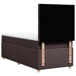 vidaXL Sommier à lattes de lit avec matelas Marron foncé 90x200 cm