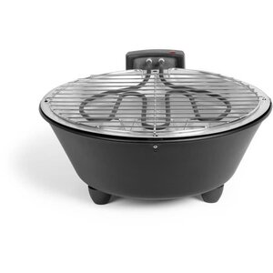 Barbecue électrique de table 1250W Ø 30 cm - Bac amovible - Témoin lumineux - Démontable