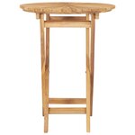 vidaXL Table pliable de jardin Ø 60 cm Bois de teck solide