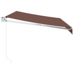 vidaXL Auvent manuel rétractable marron 350x250 cm