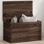 vidaXL Boîte de rangement chêne marron 60x35x35 cm bois d'ingénierie
