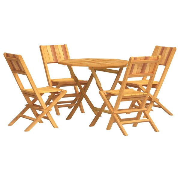 vidaXL Ensemble à manger de jardin 5 Pièces Bois de teck massif