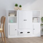 vidaXL Buffets 3 Pièces blanc bois d'ingénierie