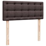 vidaXL Sommier à lattes de lit et matelas marron foncé 120x190cm tissu