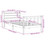 vidaXL Cadre de lit sans matelas 100x200 cm bois massif de pin