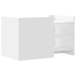 vidaXL Table basse blanc 80x50x50 cm bois d'ingénierie