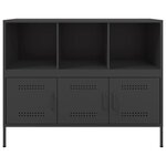 vidaXL Buffet noir 100 5x39x79 cm acier laminé à froid
