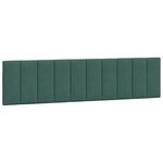 vidaXL Coussin de tête de lit vert foncé 200 cm velours