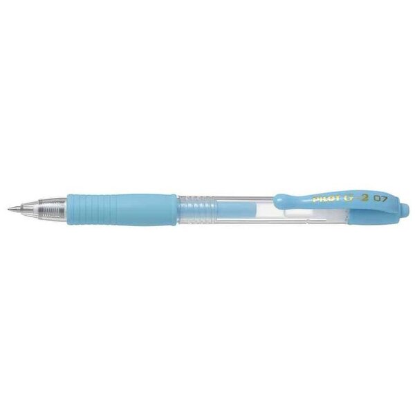 Stylo bille à encre gel G2 07, bleu pastel x 12 PILOT