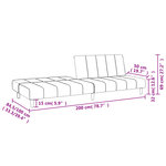 vidaXL Canapé-lit à 2 places crème tissu