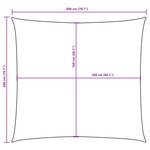 vidaXL Voile de parasol tissu oxford carré 2x2 m bleu