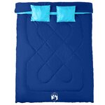 vidaXL Sac de couchage double et oreillers adultes camping 3-4 saisons