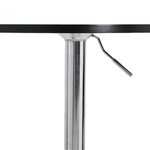 vidaXL Table de bar noir 60x60x90 cm bois d'ingénierie et acier chromé
