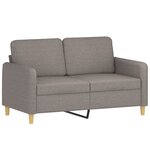 vidaXL Ensemble de canapés 3 Pièces avec coussins Taupe Tissu