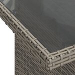 vidaXL Ensemble de canapés de jardin de 11 pièces avec coussins gris en poly rotin