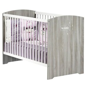 Lit bébé Smile chêne Silex 3 positions 60 x 120 cm