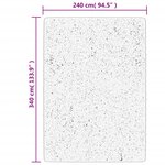 vidaXL Tapis shaggy à poils longs moderne noir et crème 240x340 cm