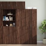vidaXL Armoire de rangement mince chêne marron 50x42 5x225 cm