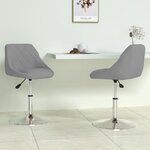 vidaXL Chaises pivotantes à manger lot de 2 Gris clair Velours