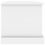 vidaXL Boîte de rangement blanc brillant 70x40x38 cm bois d'ingénierie