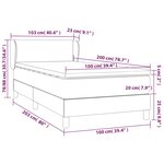 vidaXL Sommier à lattes de lit avec matelas Vert foncé 100x200 cm