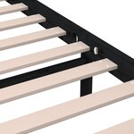 vidaXL Cadre de lit Noir Bois massif 200x200 cm