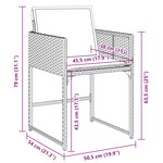 Ensemble de Salle à Manger de Jardin vidaXL 5 Pièces avec Coussins en Rotin Beige